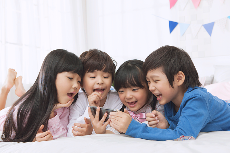 언어습관 아이들 사진